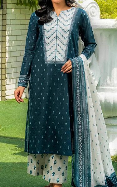 Khas Zinc Blue Lawn Suit | Pakistani Lawn Dress in USA- Image 1