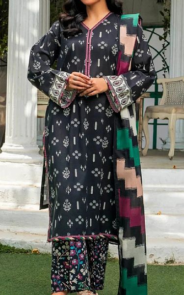 Khas Black Lawn Suit | Pakistani Lawn Dress in USA- Image 1