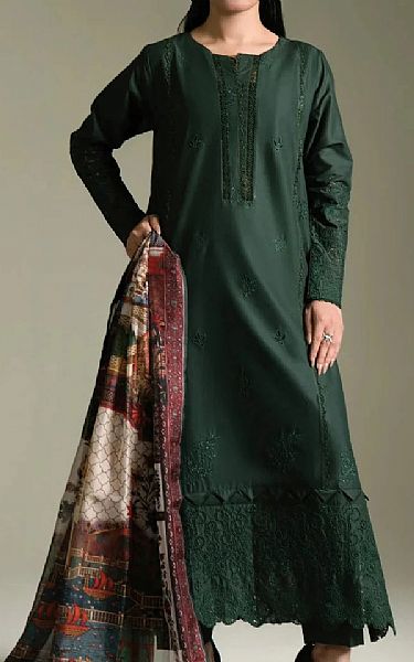 Khas Mineral Green Lawn Suit | Pakistani Lawn Dress in USA- Image 1