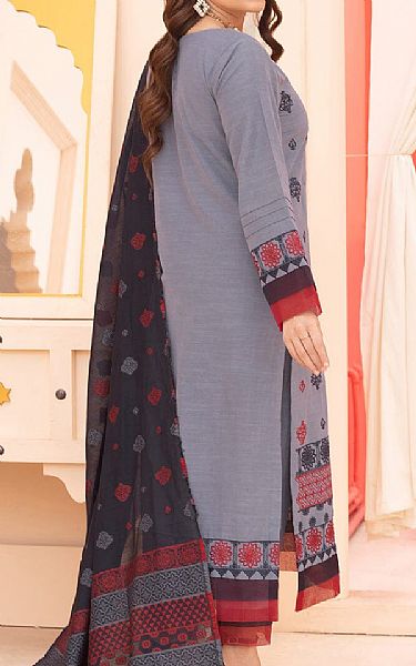 Khas Regent Grey Khaddar Suit | Pakistani Winter Dresses- Image 2