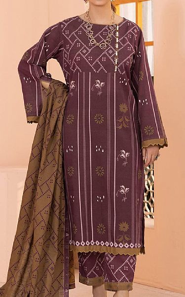 Khas Crater Brown Khaddar Suit | Pakistani Winter Dresses- Image 1