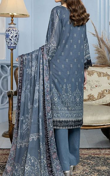 Kross Kulture Slate Grey Lawn Suit (2 Pcs) | Pakistani Dresses in USA- Image 2