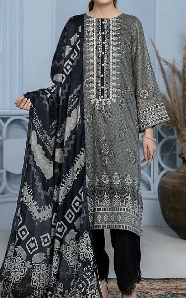 Kross Kulture Grey Lawn Suit (2 Pcs) | Pakistani Dresses in USA- Image 1