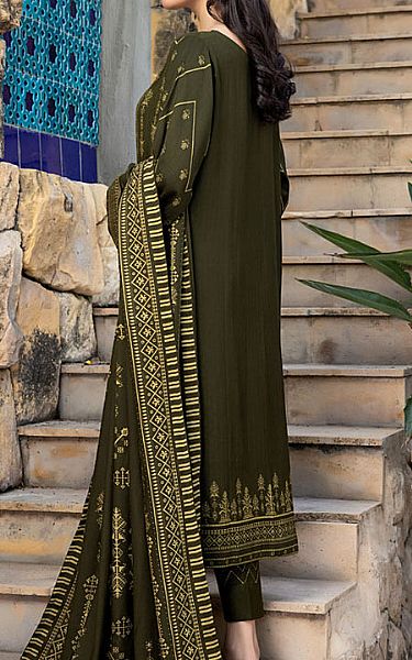 Lsm Reseda Green Woven Suit | Pakistani Winter Dresses- Image 2