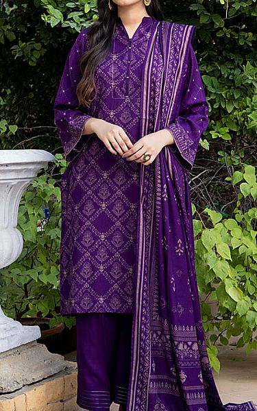 Lsm Indigo Woven Suit | Pakistani Winter Dresses- Image 1