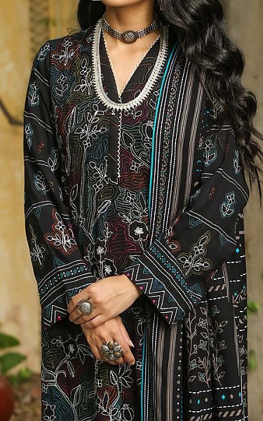 Lsm Black Woven Suit | Pakistani Winter Dresses- Image 2