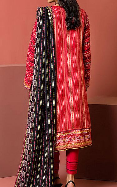 Lsm Carmine Red Pashmina Suit | Pakistani Winter Dresses- Image 2