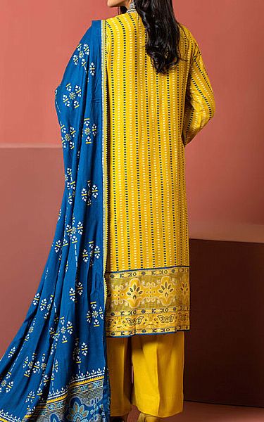 Lsm Yellow Pashmina Suit | Pakistani Winter Dresses- Image 2
