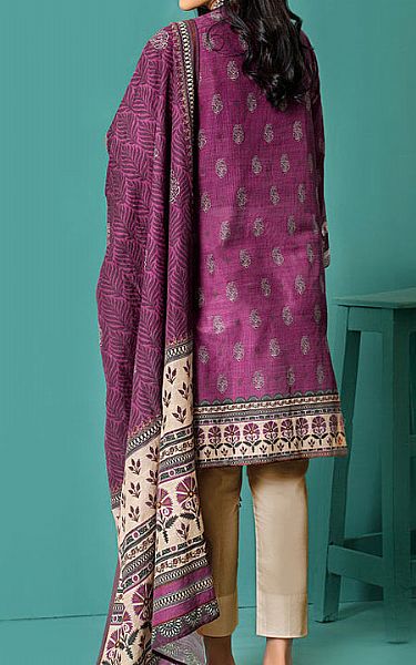 Lsm Plum Khaddar Suit (2 Pcs) | Pakistani Winter Dresses- Image 2