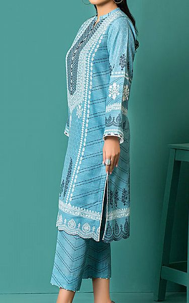 Lsm Light Turquoise Khaddar Suit (2 Pcs) | Pakistani Winter Dresses- Image 2