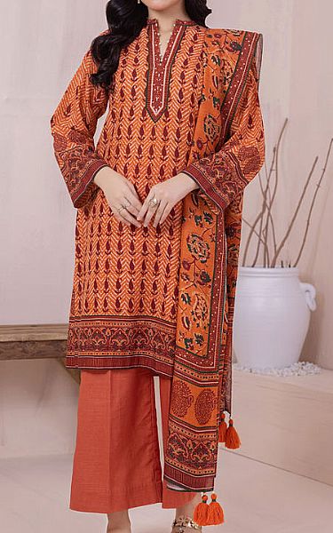 Lsm Coral Khaddar Suit | Pakistani Winter Dresses- Image 1