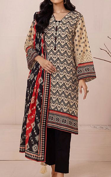 Lsm Ivory Khaddar Suit (2 Pcs) | Pakistani Winter Dresses- Image 1