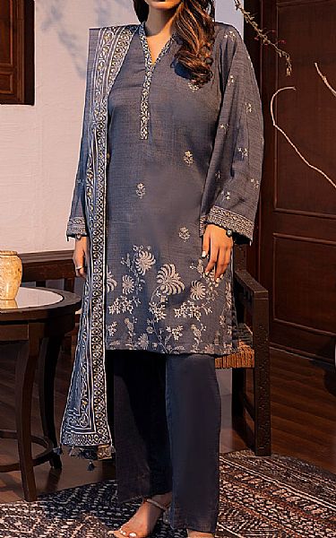 Lsm Ship Grey Marina Suit | Pakistani Winter Dresses in USA- Image 1