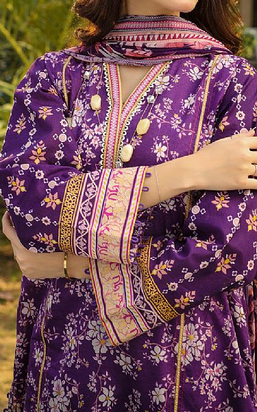 Lsm Purple Lawn Suit | Pakistani Lawn Suits- Image 2