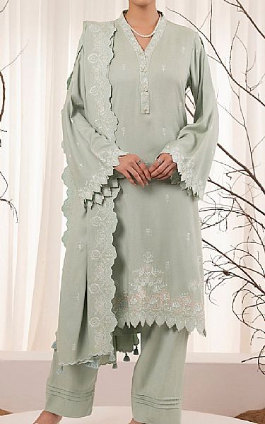 Lsm Sage Wool Suit | Pakistani Winter Dresses in USA- Image 1