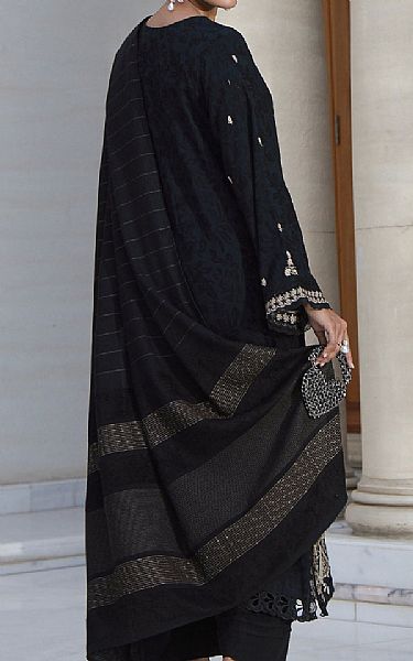 Lsm Black Jacquard Suit | Pakistani Winter Dresses in USA- Image 2