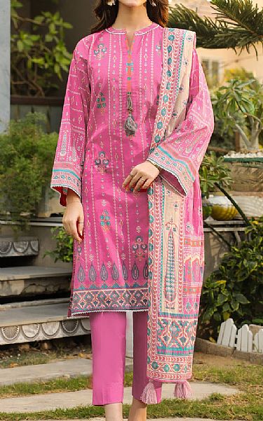 Lsm Pink Lawn Suit | Pakistani Lawn Suits- Image 1