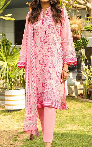 Lsm Pink Lawn Suit | Pakistani Lawn Suits- Image 1