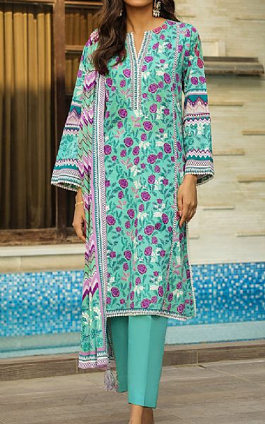 Lsm Aqua Lawn Suit | Pakistani Lawn Suits- Image 1
