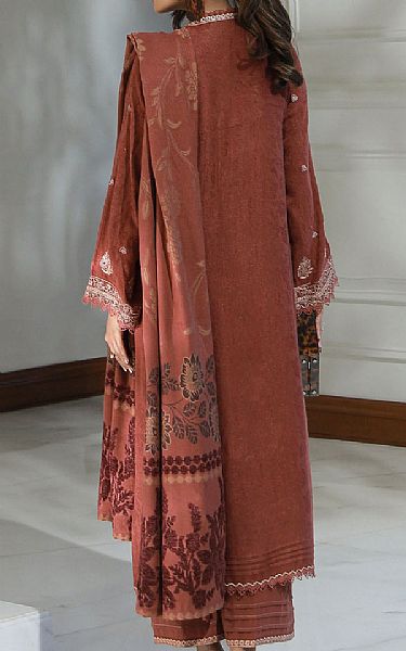 Lsm Rust Jacquard Suit | Pakistani Winter Dresses in USA- Image 2