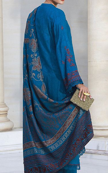 Lsm Zinc Blue Jacquard Suit | Pakistani Winter Dresses in USA- Image 2