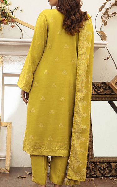 Lsm Golden Yellow Marina Suit | Pakistani Winter Dresses in USA- Image 2