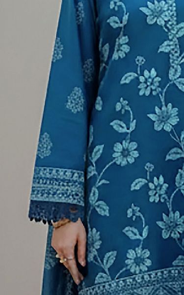 Lsm Zinc Blue Pashmina Suit | Pakistani Winter Dresses in USA- Image 2