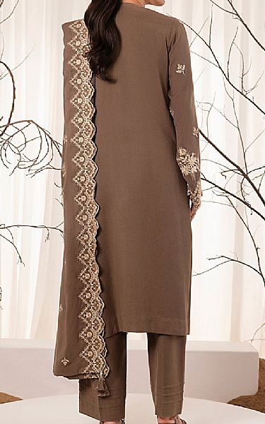 Lsm Brown Wool Suit | Pakistani Winter Dresses in USA- Image 2