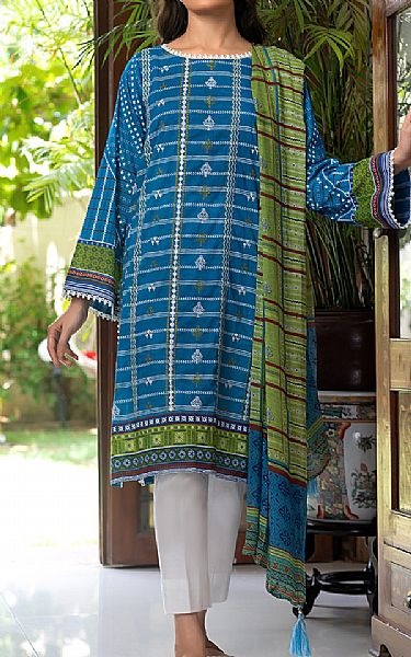 Lsm Denim Blue Lawn Suit | Pakistani Lawn Suits- Image 1
