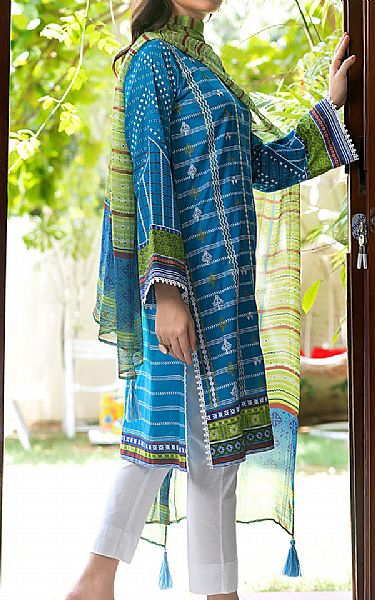 Lsm Denim Blue Lawn Suit | Pakistani Lawn Suits- Image 2
