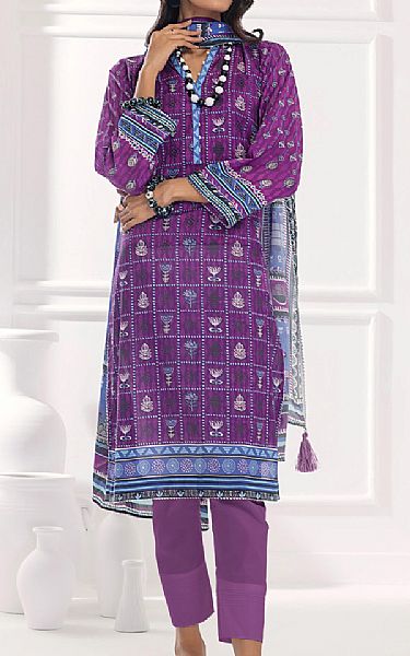 Lsm Violet Lawn Suit | Pakistani Lawn Suits- Image 1