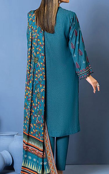 Lsm Dark Turquoise Karandi Suit | Pakistani Winter Dresses- Image 2