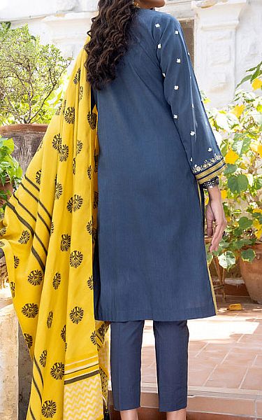 Cornflower Blue Slub Suit | Lsm Pakistani Winter Dresses