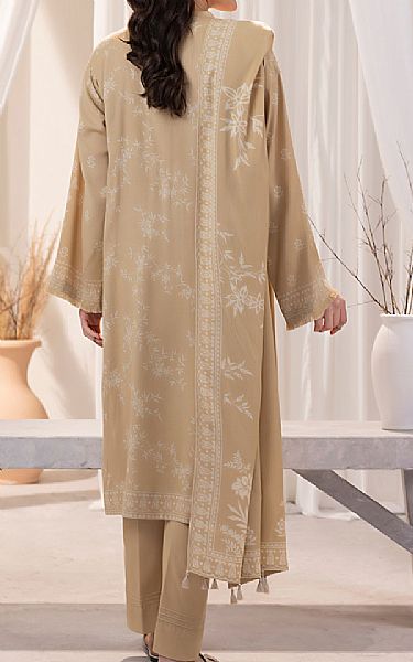 Lsm Beige Cashmi Wool Suit | Pakistani Winter Dresses in USA- Image 2