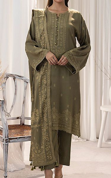 Lsm Sage Cashmi Wool Suit | Pakistani Winter Dresses in USA- Image 1