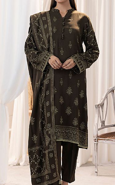 Lsm Charcoal Cashmi Wool Suit | Pakistani Winter Dresses in USA- Image 1