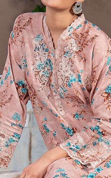 Lsm Peach Khaddar Suit (2 Pcs) | Pakistani Winter Dresses in USA- Image 2