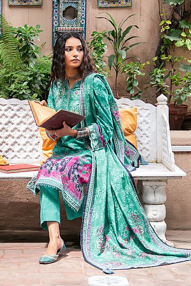 Lsm Aqua Khaddar Suit | Pakistani Winter Dresses in USA- Image 2