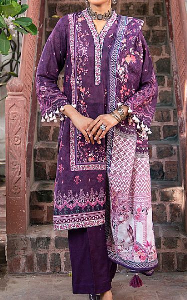Lsm Plum Khaddar Suit | Pakistani Winter Dresses in USA- Image 1