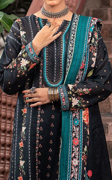 Lsm Black Khaddar Suit | Pakistani Winter Dresses in USA- Image 2