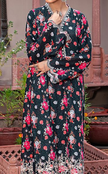 Lsm Black Khaddar Suit (2 Pcs) | Pakistani Winter Dresses in USA- Image 2