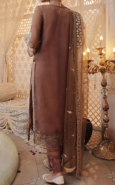 Lsm Redwood Brown Organza Suit | Pakistani Dresses in USA- Image 2