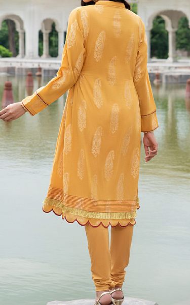 Limelight Orange Jacquard Kurti | Pakistani Winter Dresses- Image 2