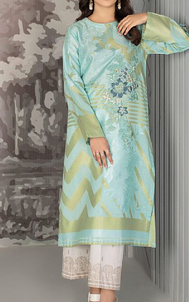 Limelight Mint Green Jacquard Suit (2 Pcs) | Pakistani Winter Dresses- Image 1