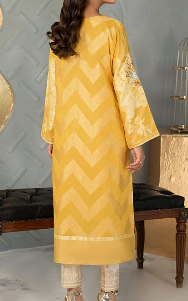 Limelight Golden Yellow Jacquard Suit (2 Pcs) | Pakistani Winter Dresses- Image 2