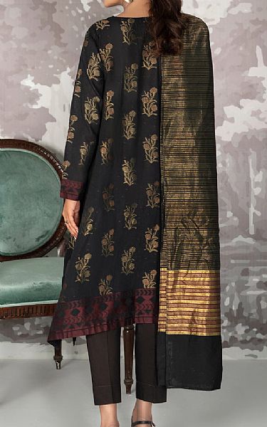 Limelight Black Jacquard Suit | Pakistani Winter Dresses- Image 2