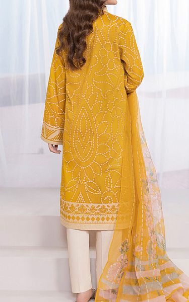 Limelight Mustard Jacquard Suit (2 Pcs) | Pakistani Dresses in USA- Image 2