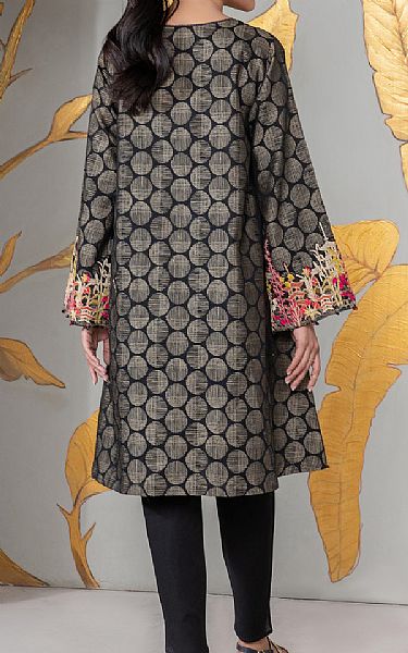 Limelight Black Jacquard Kurti | Pakistani Winter Dresses- Image 2