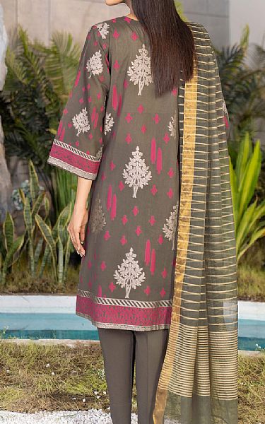 Limelight Dusty Grey Jacquard Suit | Pakistani Winter Dresses- Image 2