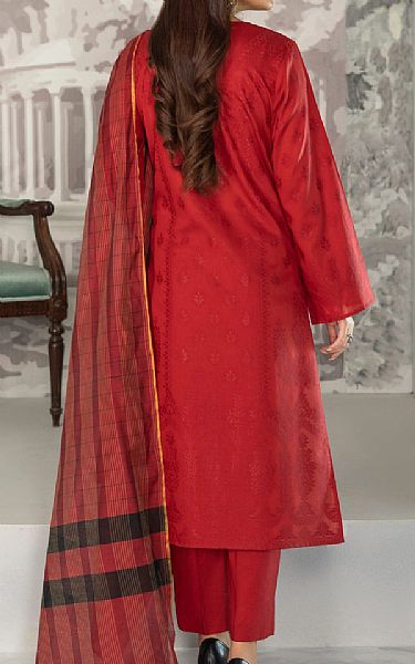 Limelight Red Jacquard Suit | Pakistani Winter Dresses- Image 2